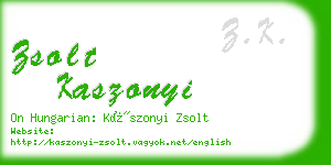 zsolt kaszonyi business card